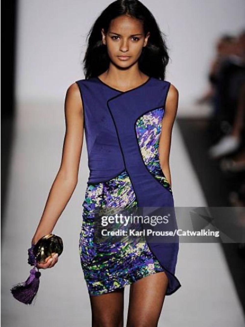 BCBG Max Azria Runway Asymmetrical Abstract Print Dress Size XS